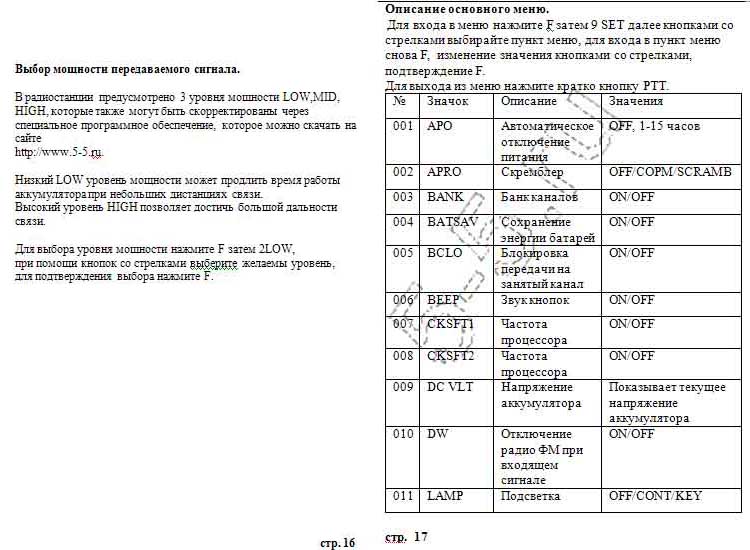 Kenwood TH-F5 - ���������� �� ������������ ���.16 - ���.17