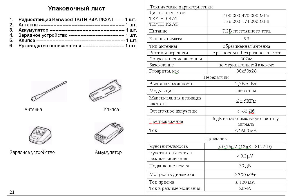 Инструкция По Эксплуатации Kenwood Th-K4at