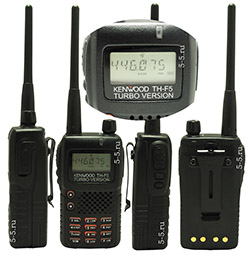 Портативная рация Kenwood TH-F5 Turbo, 8 Вт, FM радиоприёмник, 400-470 МГц, версия 2015 г., Li-Ion аккумулятор 2500 мАч